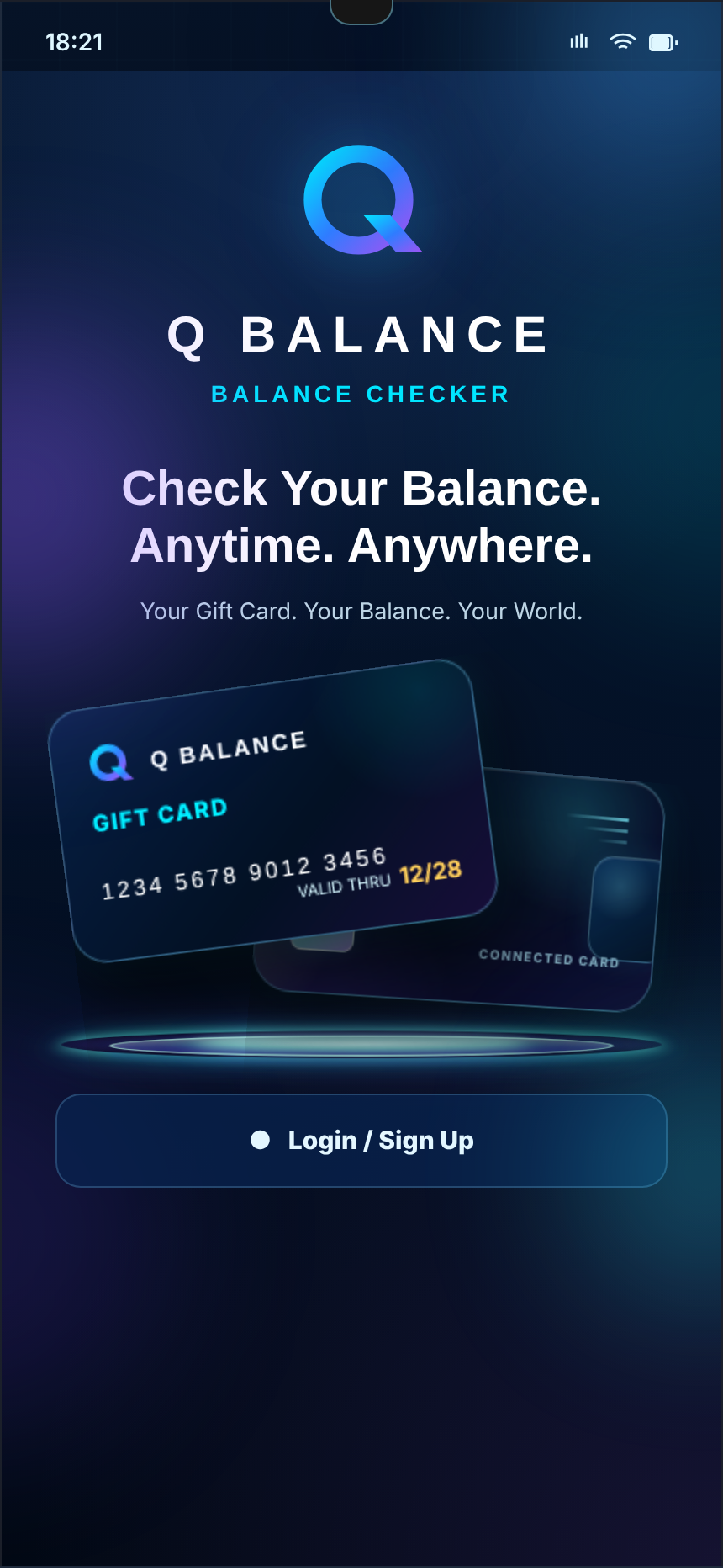 Q Balance mobile experience